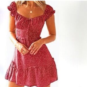 Valphsio Women’s ruffle short summer dress